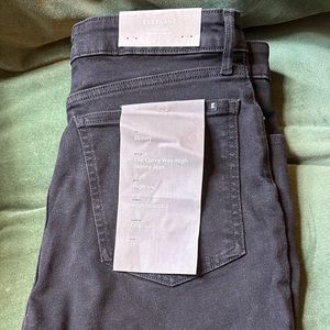 NWT Everlane Women’s Curvy Way-High Skinny Jean Black 31” Short